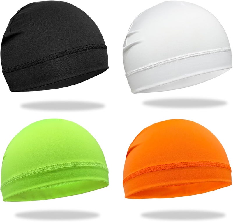 Owoniule 6 Pcs Skull Cap Sweat Wicking Helmet Liner Breathable Cycling Beanie Running Sports Hat Cooling Head Wraps for Men - Image 1